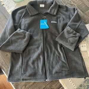 Columbia Charcoal Full-Zip Fleece Jacket